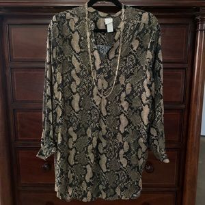 Green Snake print Tunic